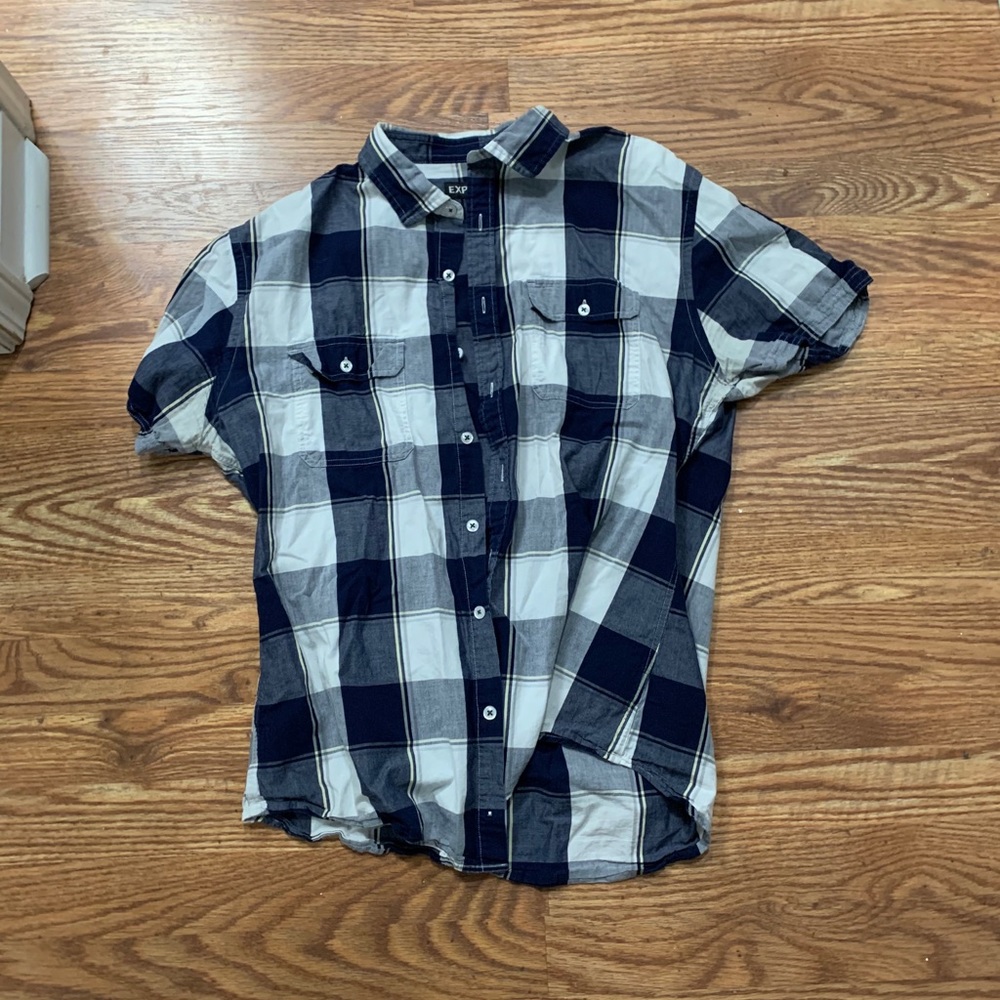 Express short sleeve dress shirt size large